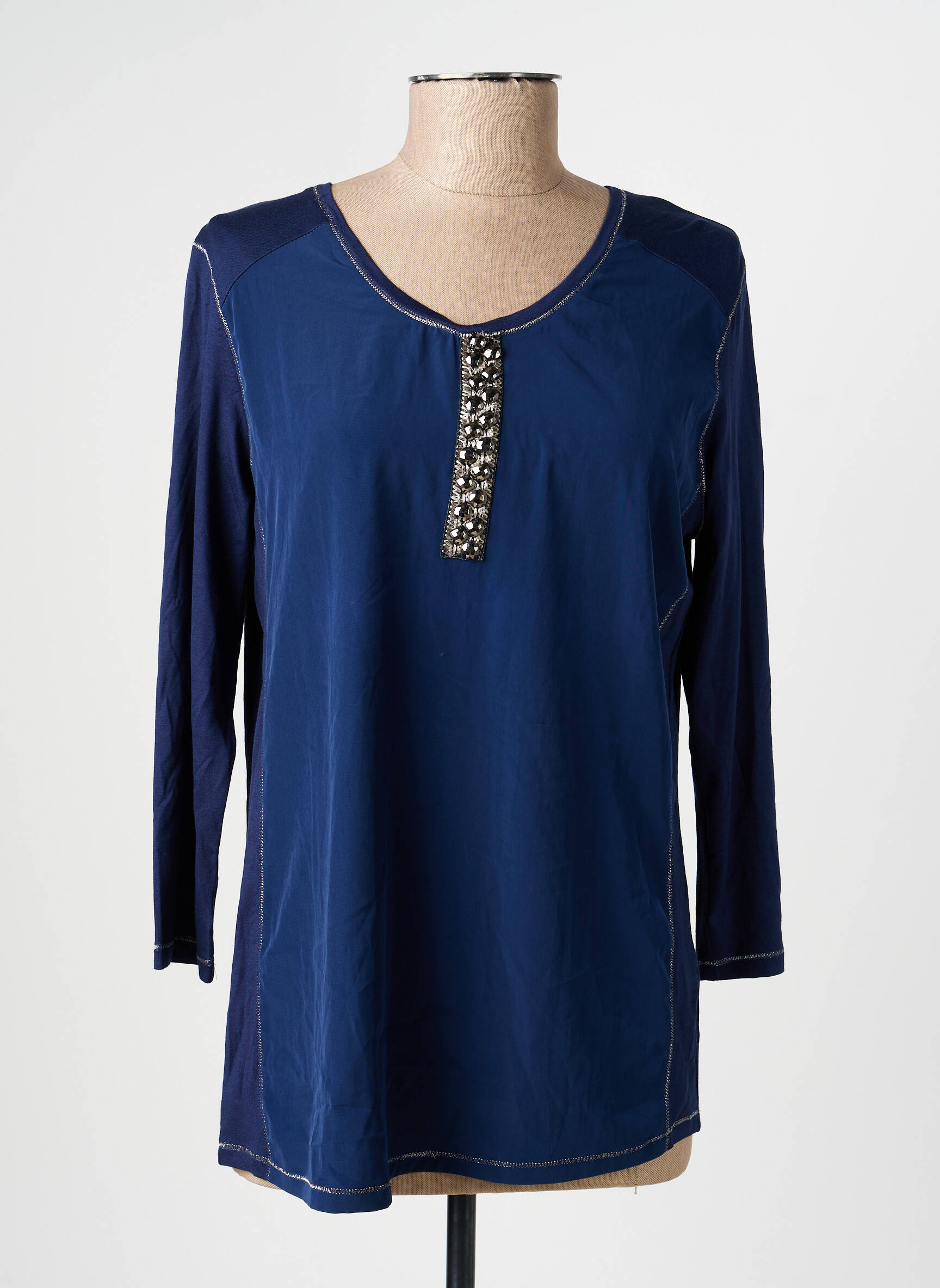 Tricou mâneci lungi mâneci lungi albastru RABE femeie