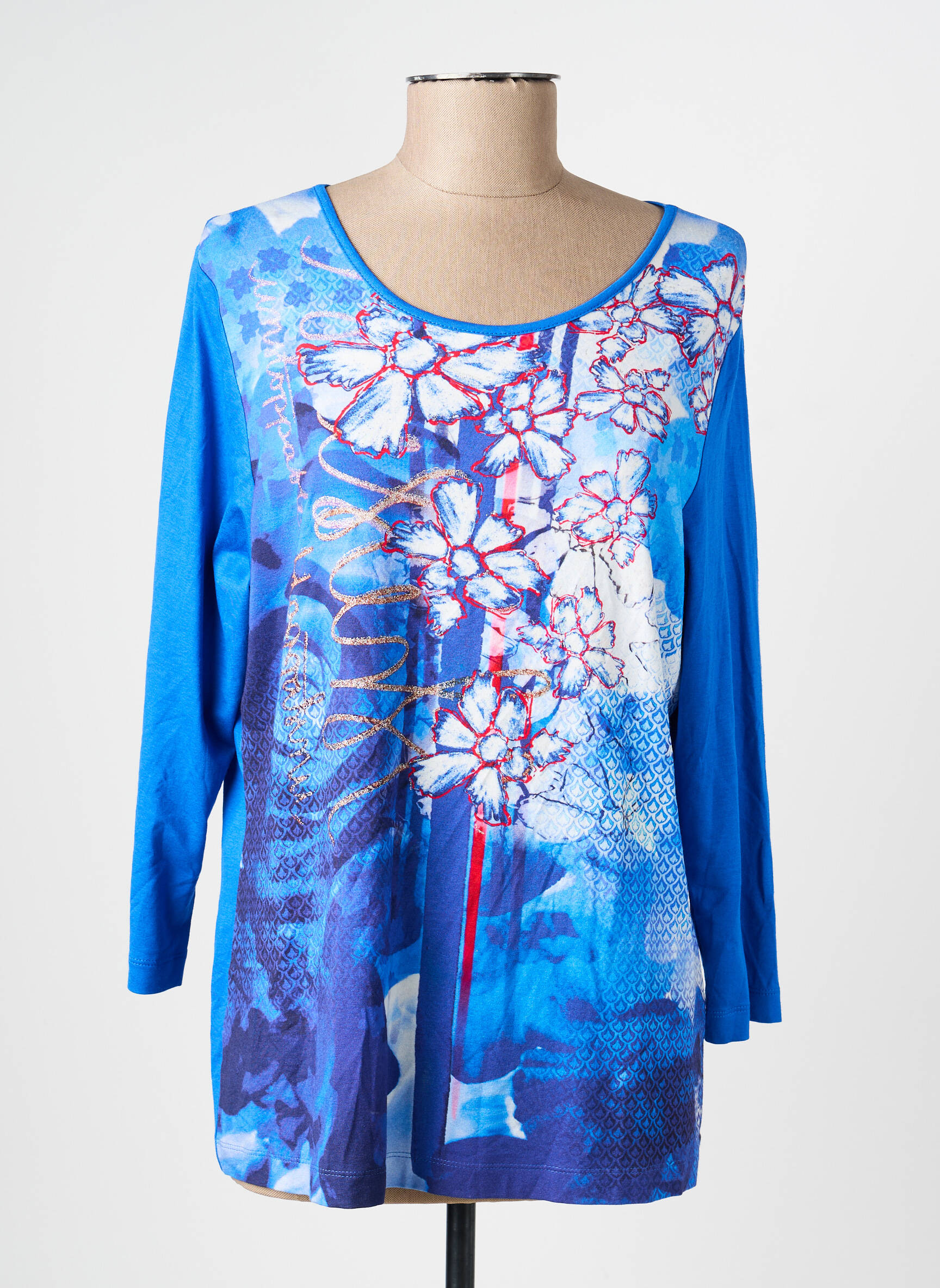 Tricou mâneci lungi mâneci lungi albastru RABE femeie