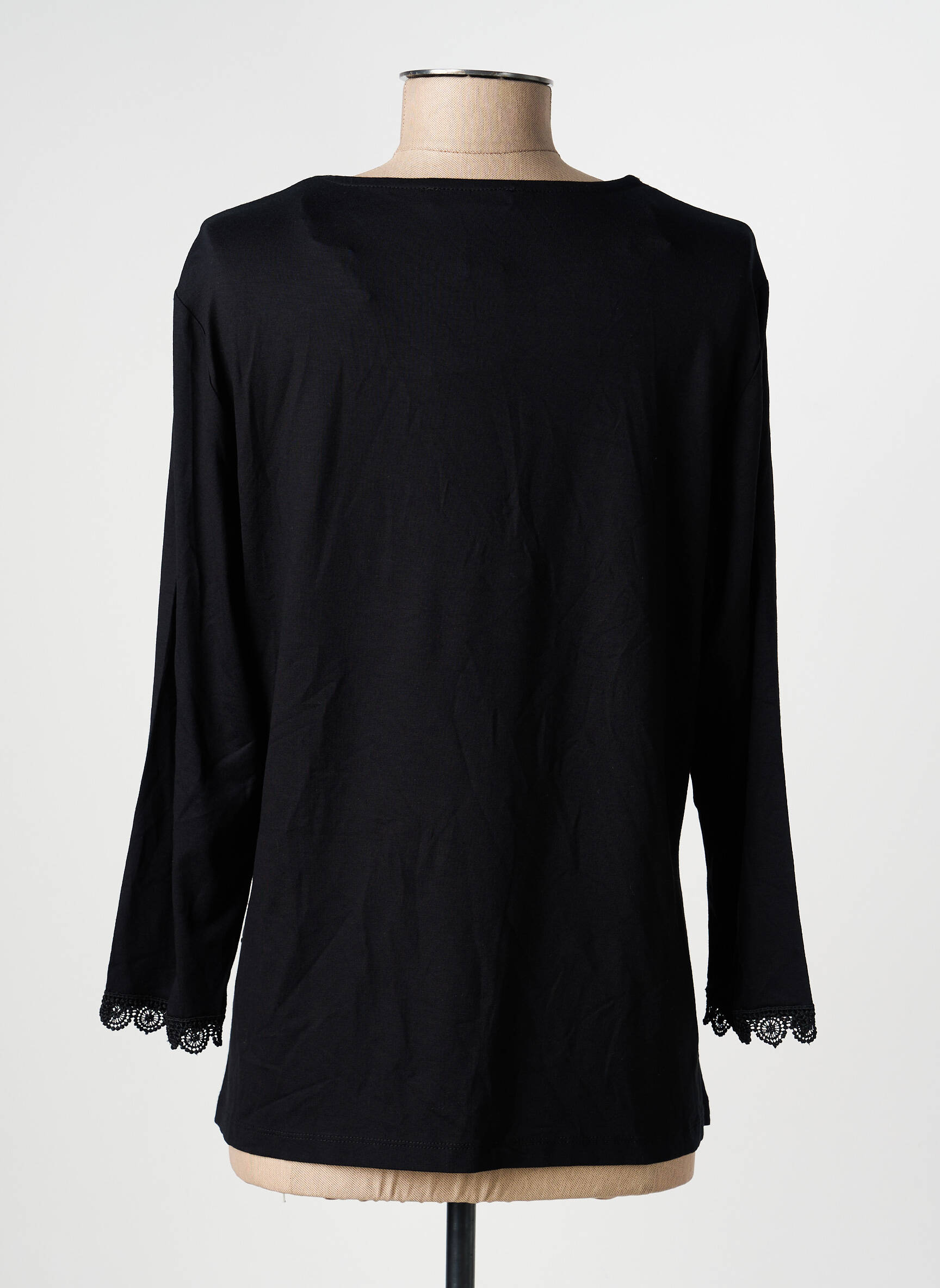 Tricou mâneci lungi mâneci lungi negru CHRISTINE LAURE femeie