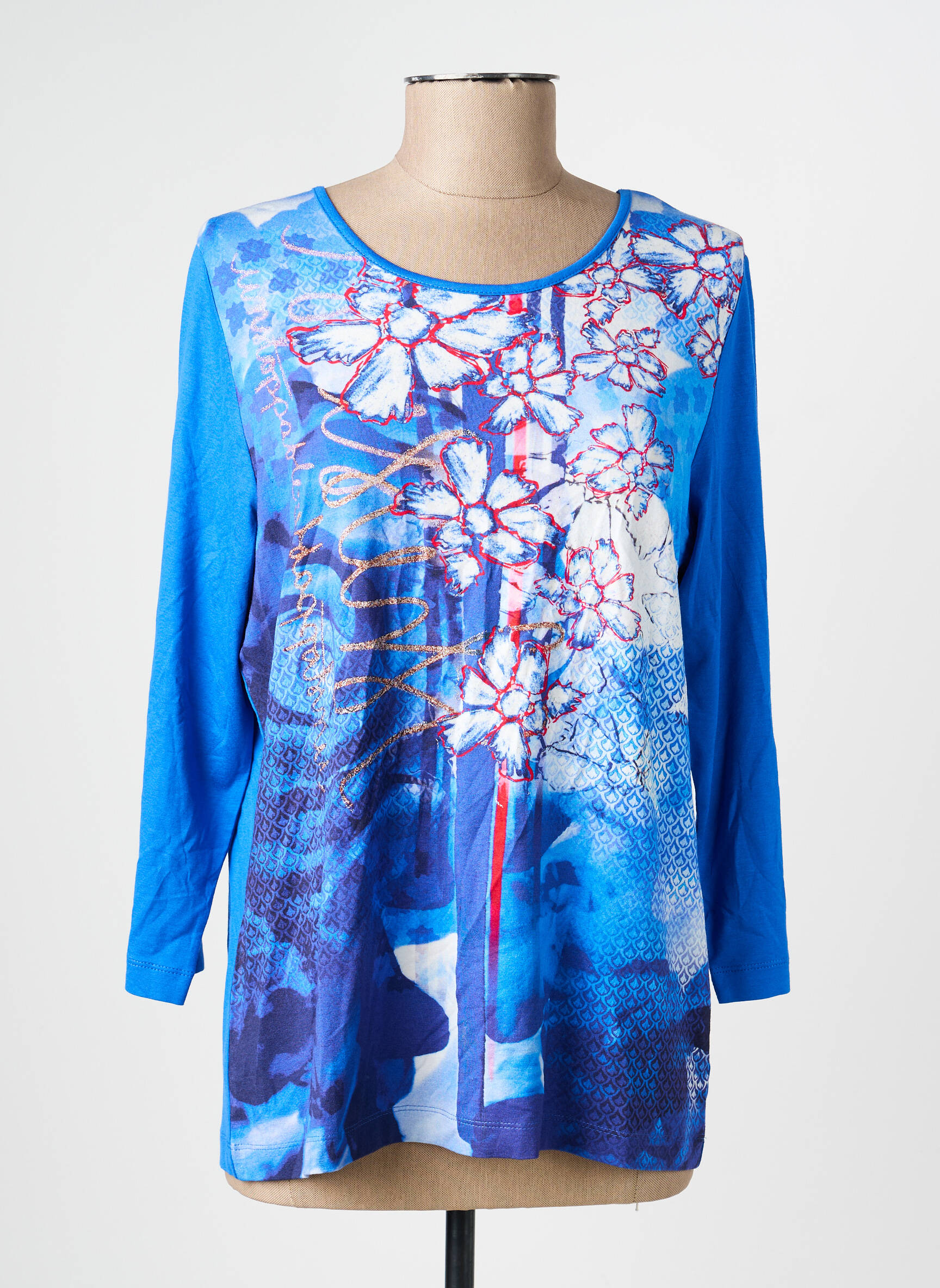 Tricou mâneci lungi mâneci lungi albastru RABE femeie