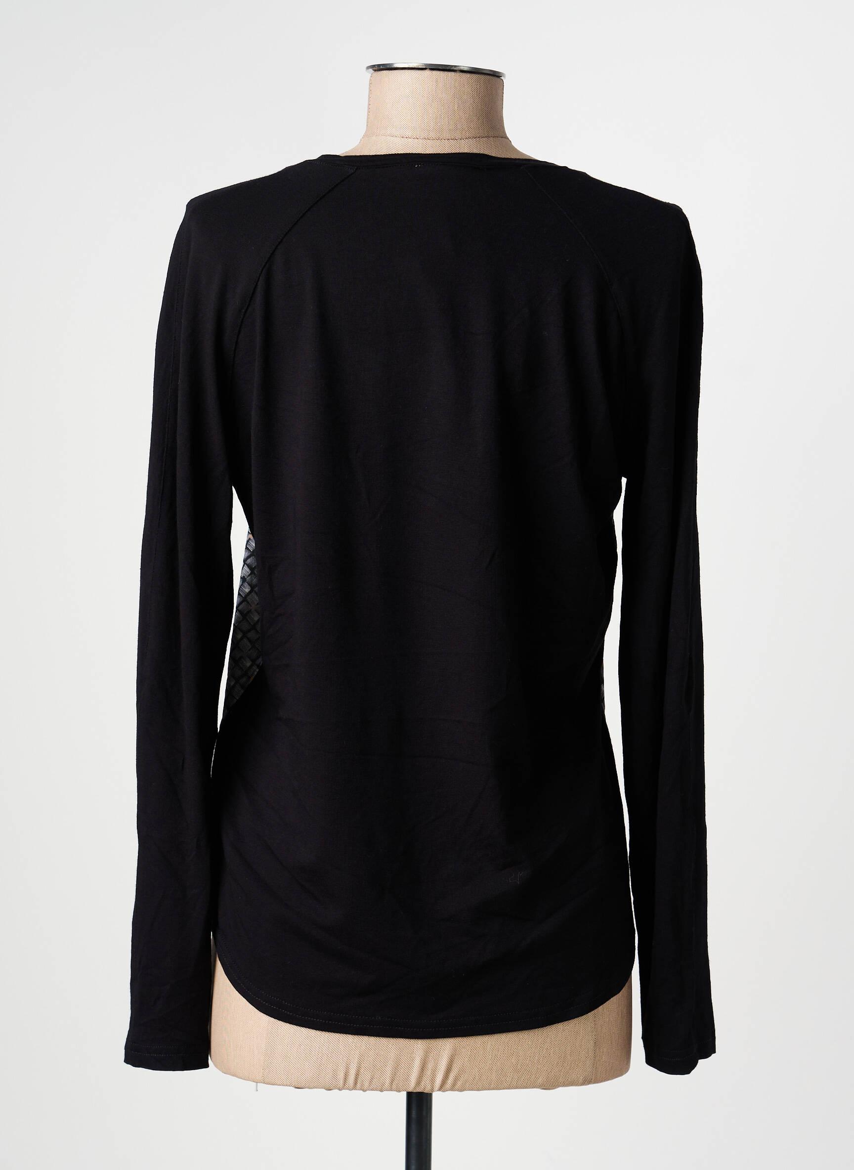 Tricou mâneci lungi mâneci lungi negru PAUPORTÉ femeie