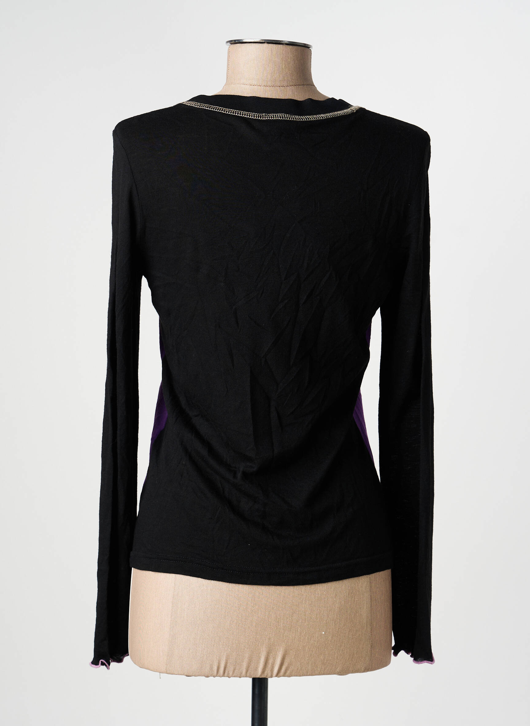 Tricou mâneci lungi mâneci lungi negru PAUSE CAFE femeie