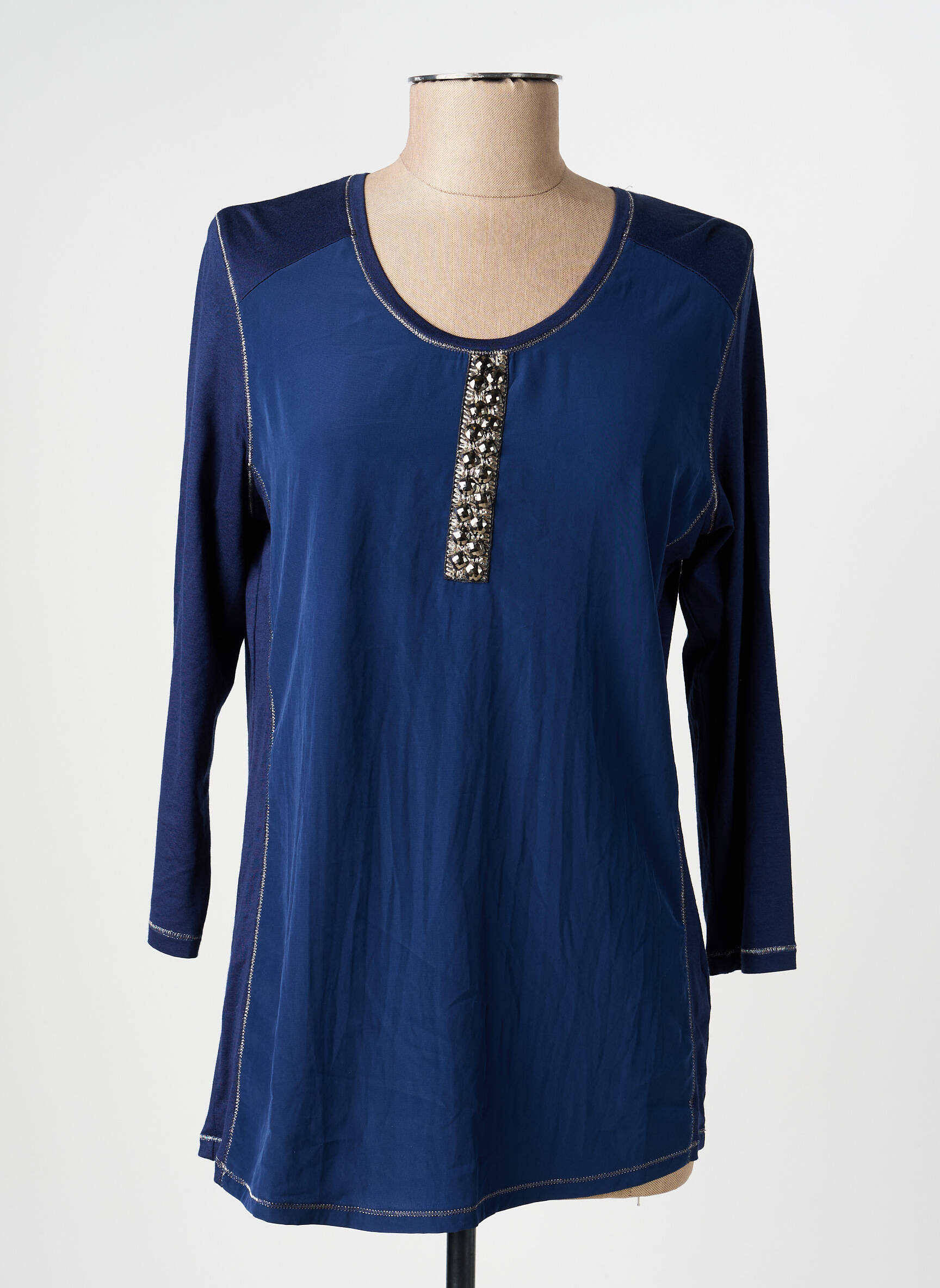 Tricou mâneci lungi mâneci lungi albastru RABE femeie