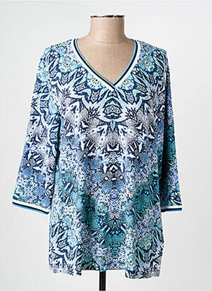 Top elasticitate mâneci lungi albastru OLSEN femeie
