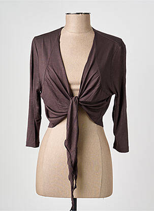 Cardigan petrecut elasticitate maro OLSEN femeie