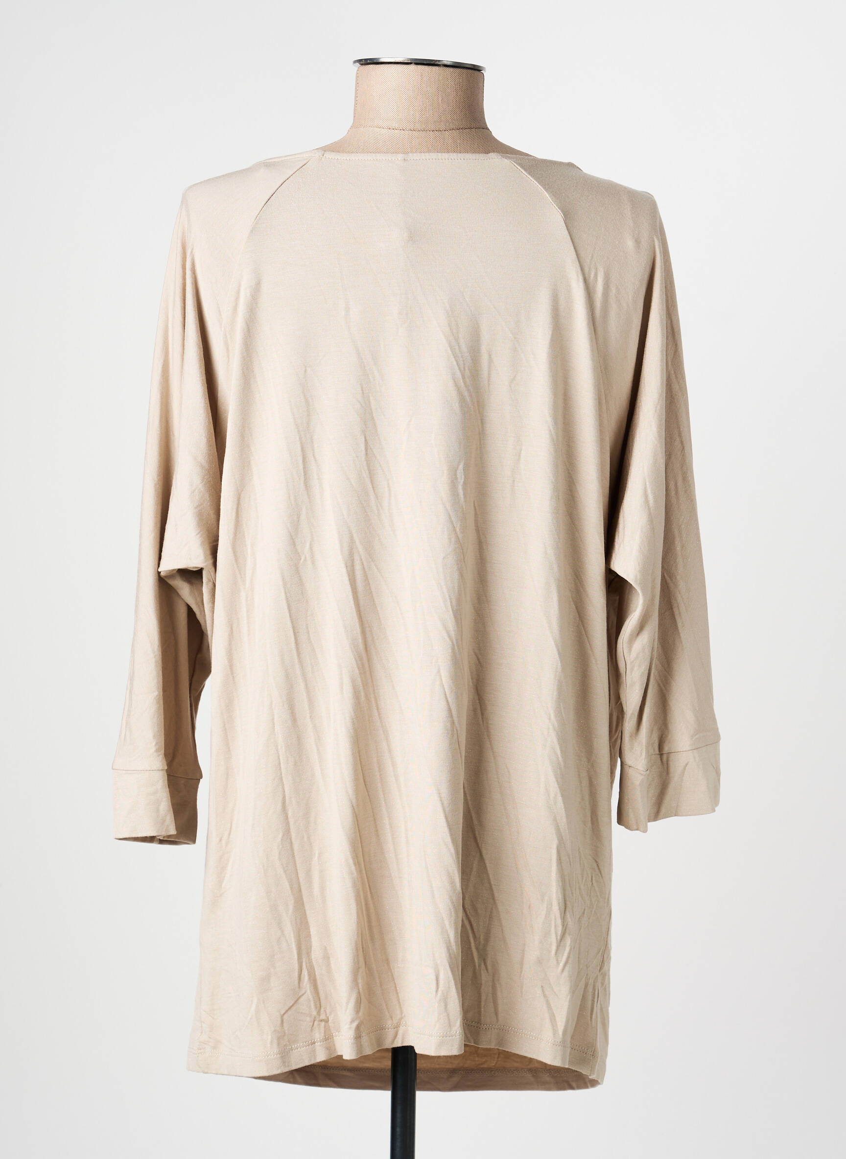 Top elasticitate mâneci lungi bej OLSEN femeie