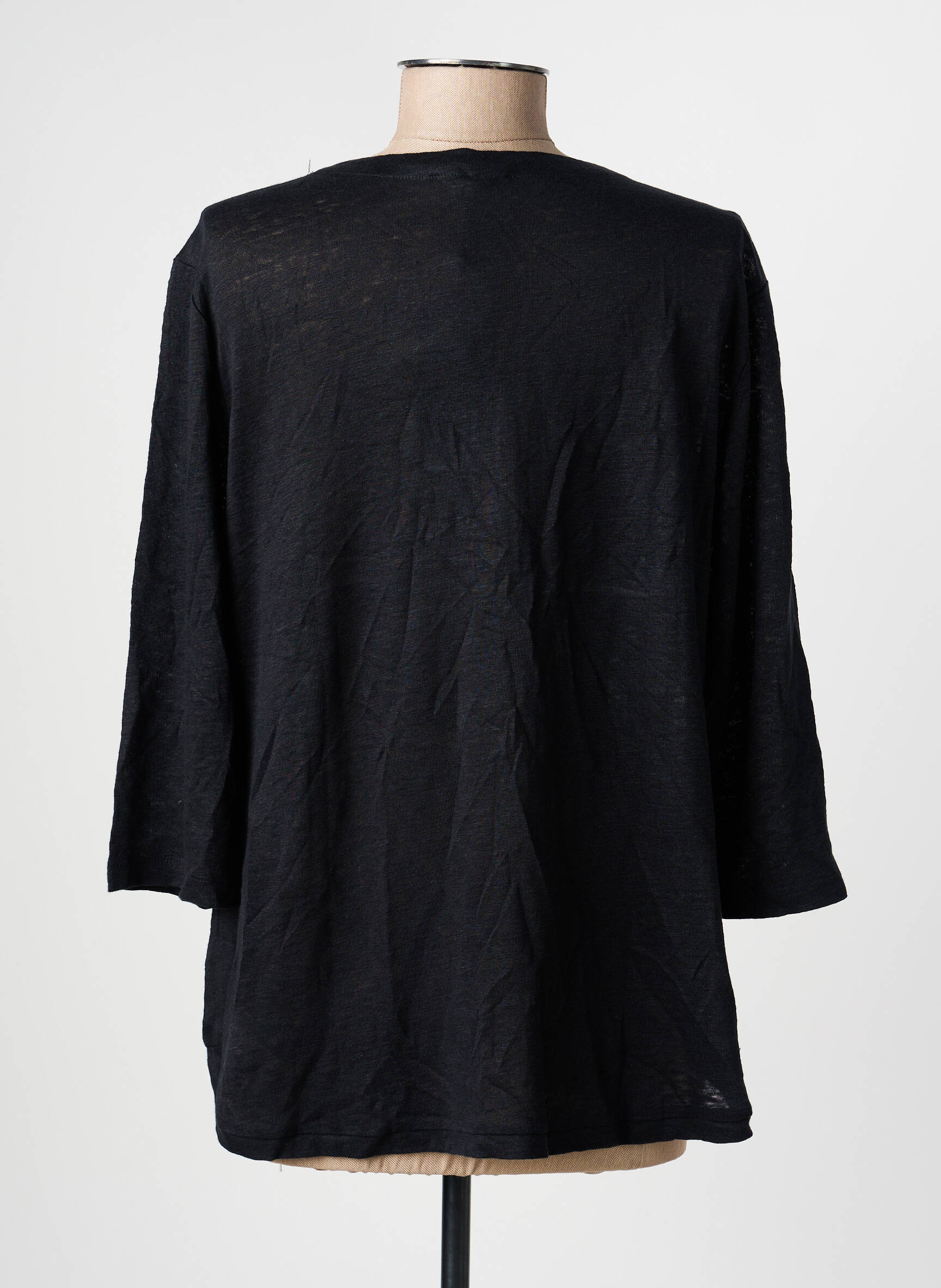 Top elasticitate mâneci lungi negru OLSEN femeie