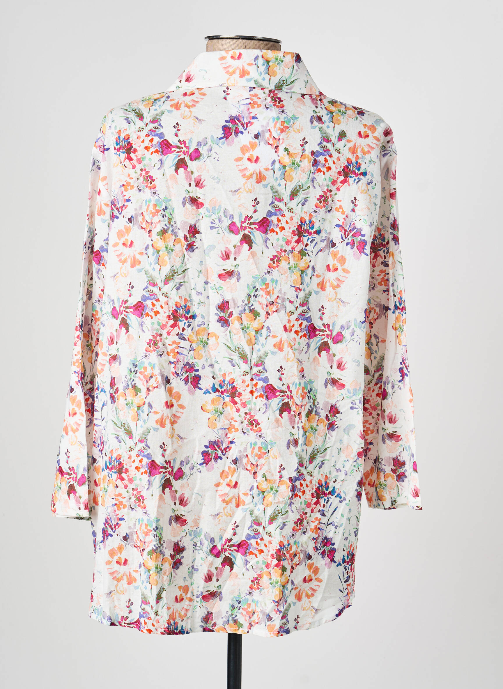 Cămașă imprimeu floral mâneci lungi alb GRIFFON femeie