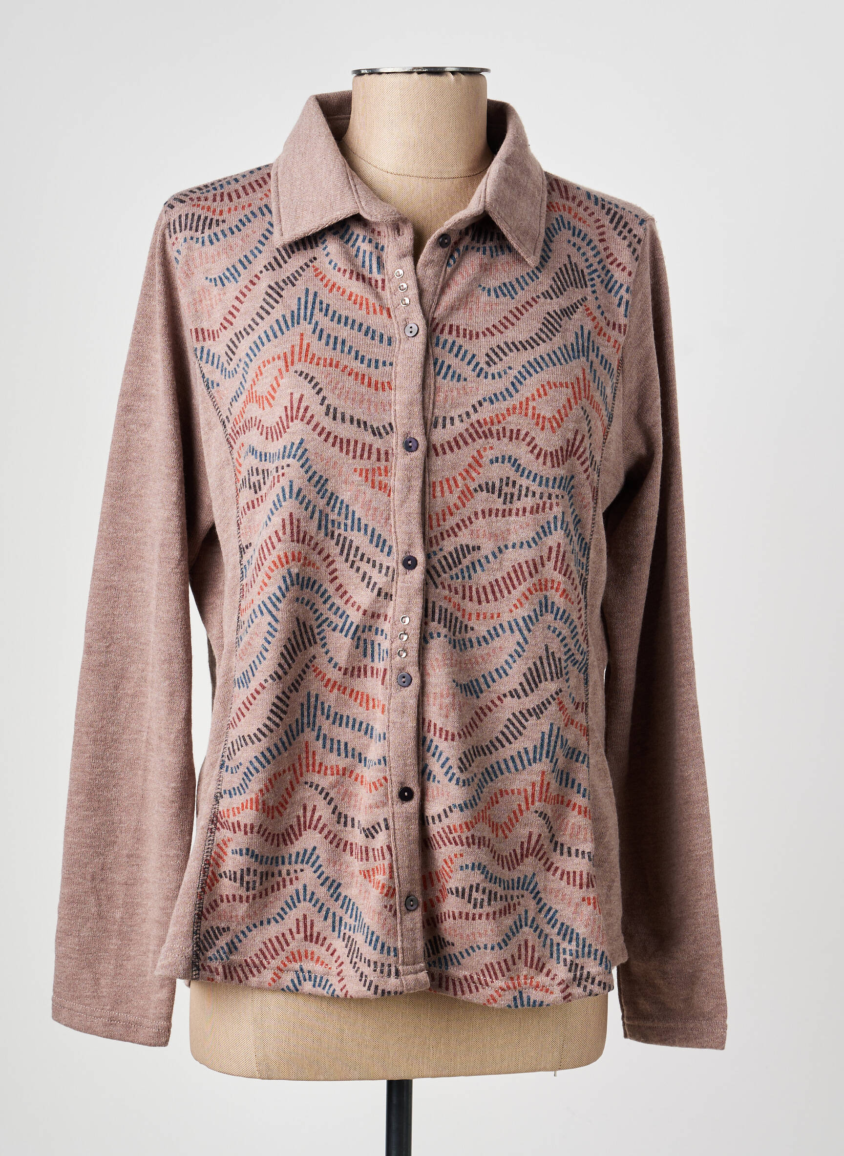 Jachete casual guler de bluză maro I.ODENA femeie