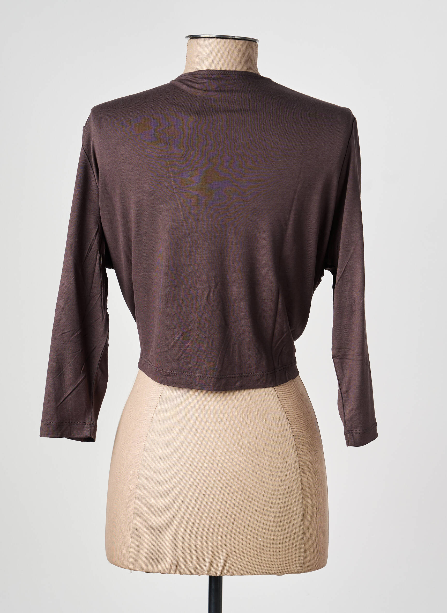 Cardigan petrecut elasticitate maro OLSEN femeie