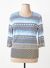 Tricou mâneci 3/4 mâneci 3/4 albastru OLSEN femeie
