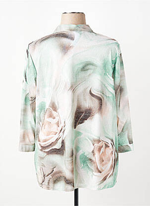 Cămașă imprimeu floral mâneci 3/4 verde FINNKARELIA femeie