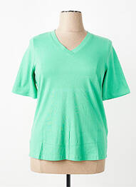 Tricou guler în v mâneci scurte verde OLSEN femeie