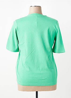 Tricou guler în v mâneci scurte verde OLSEN femeie