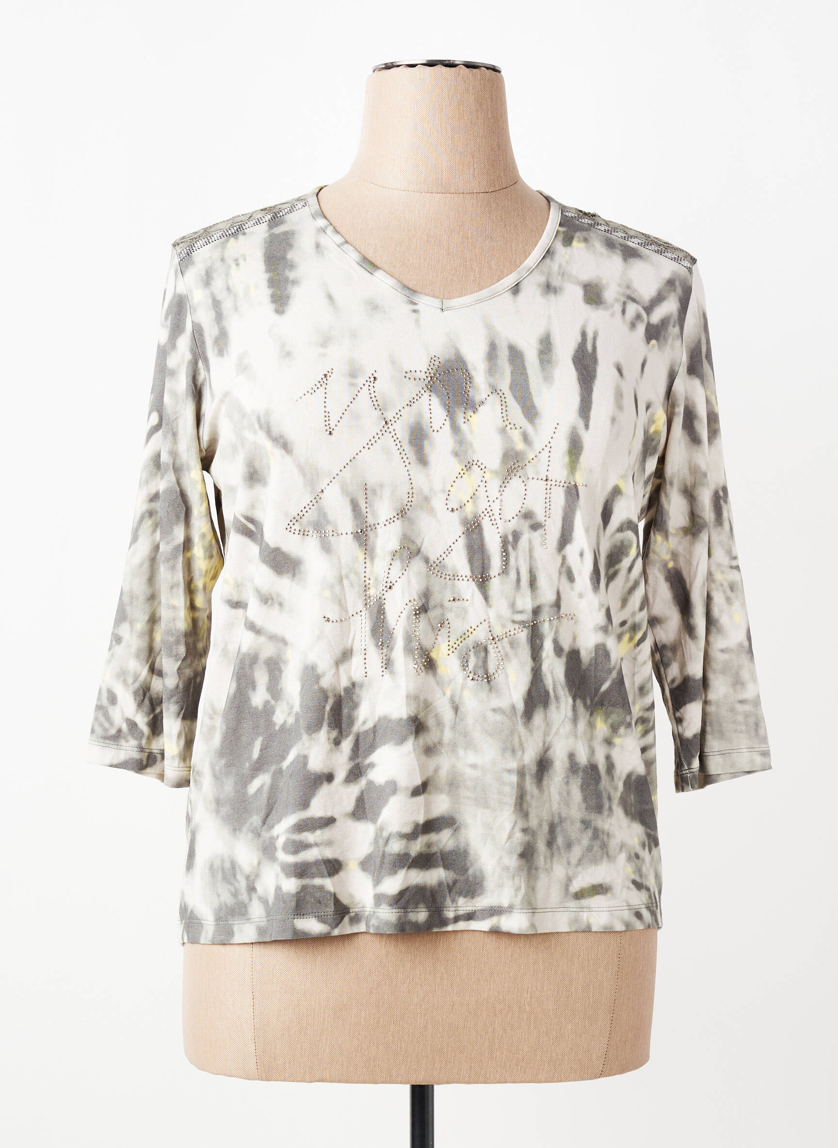 Tricou mâneci 3/4 mâneci 3/4 verde THOMAS RABE femeie