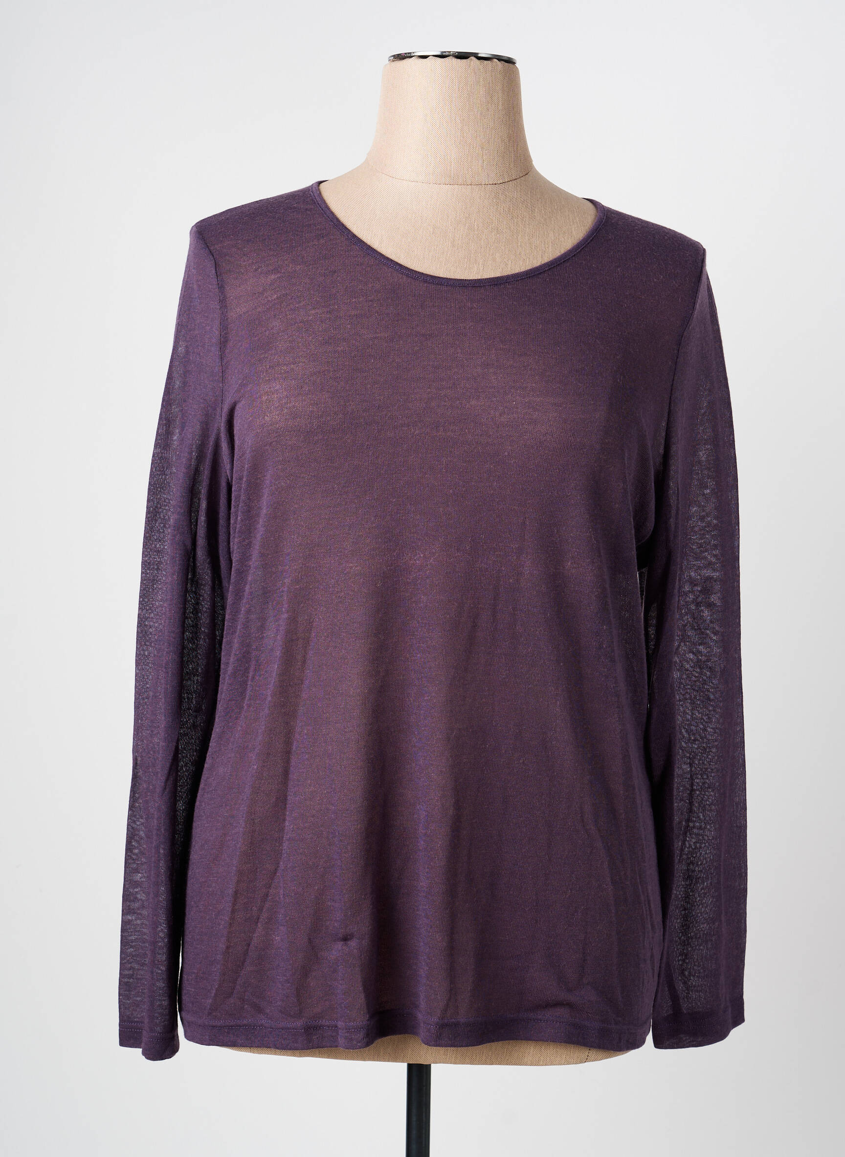 Top elasticitate mâneci lungi violet PAUSE CAFE femeie