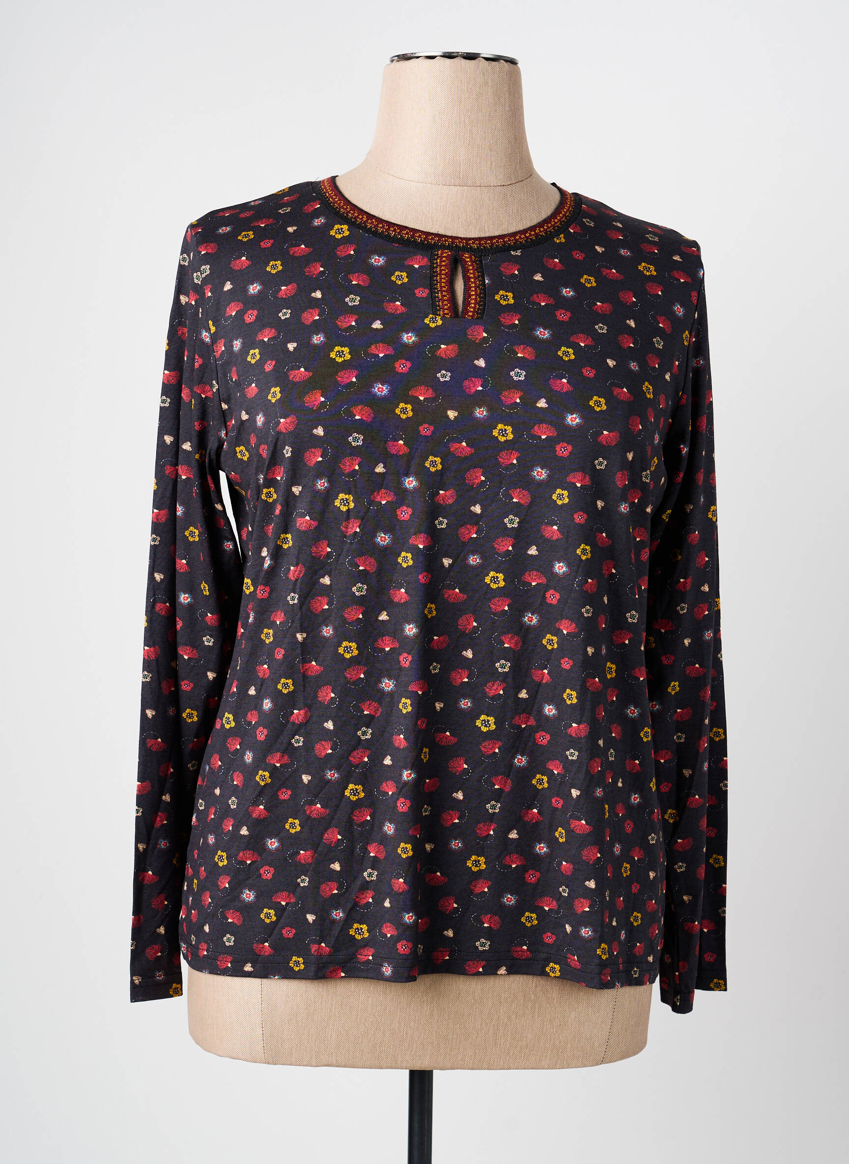 Tricou mâneci lungi mâneci lungi gri TELMAIL femeie