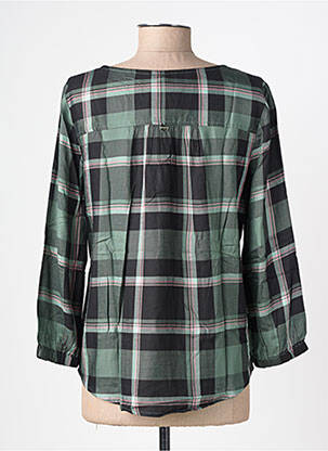 Bluză țesătură poplin mâneci lungi verde STREET ONE femeie