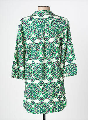 Cămașă imprimeu fantezie mâneci 3/4 verde GEISHA femeie