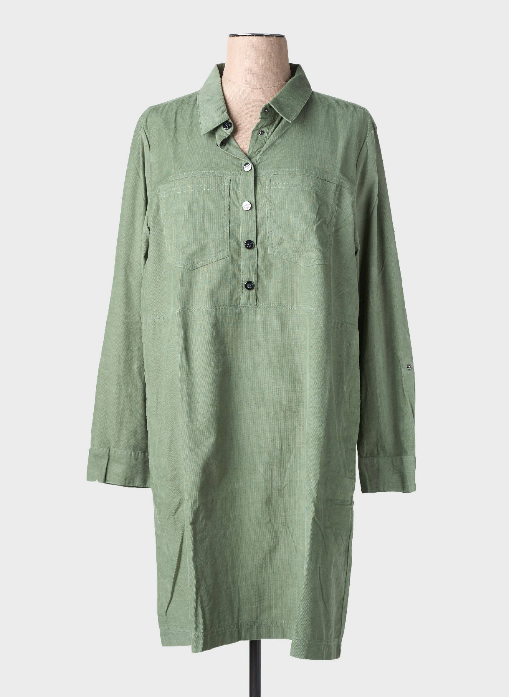 Rochie midi mâneci lungi mâneci lungi verde STREET ONE femeie