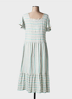 Rochie midi țesătură crep mâneci scurte verde GUITARE femeie