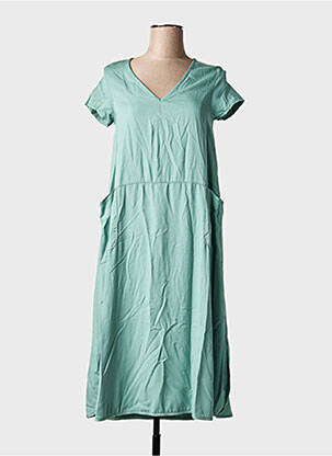 Rochie midi mâneci scurte mâneci scurte verde GUITARE femeie