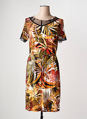 Rochie midi mâneci scurte mâneci scurte negru CHRISTINE LAURE femeie