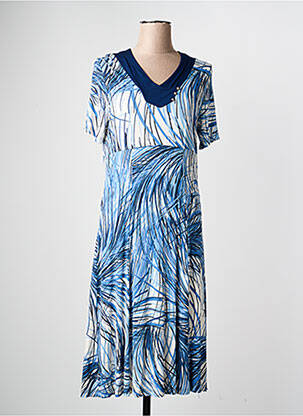 Rochie midi mâneci scurte mâneci scurte albastru PAUPORTÉ femeie