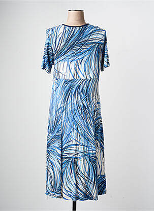 Rochie midi mâneci scurte mâneci scurte albastru PAUPORTÉ femeie