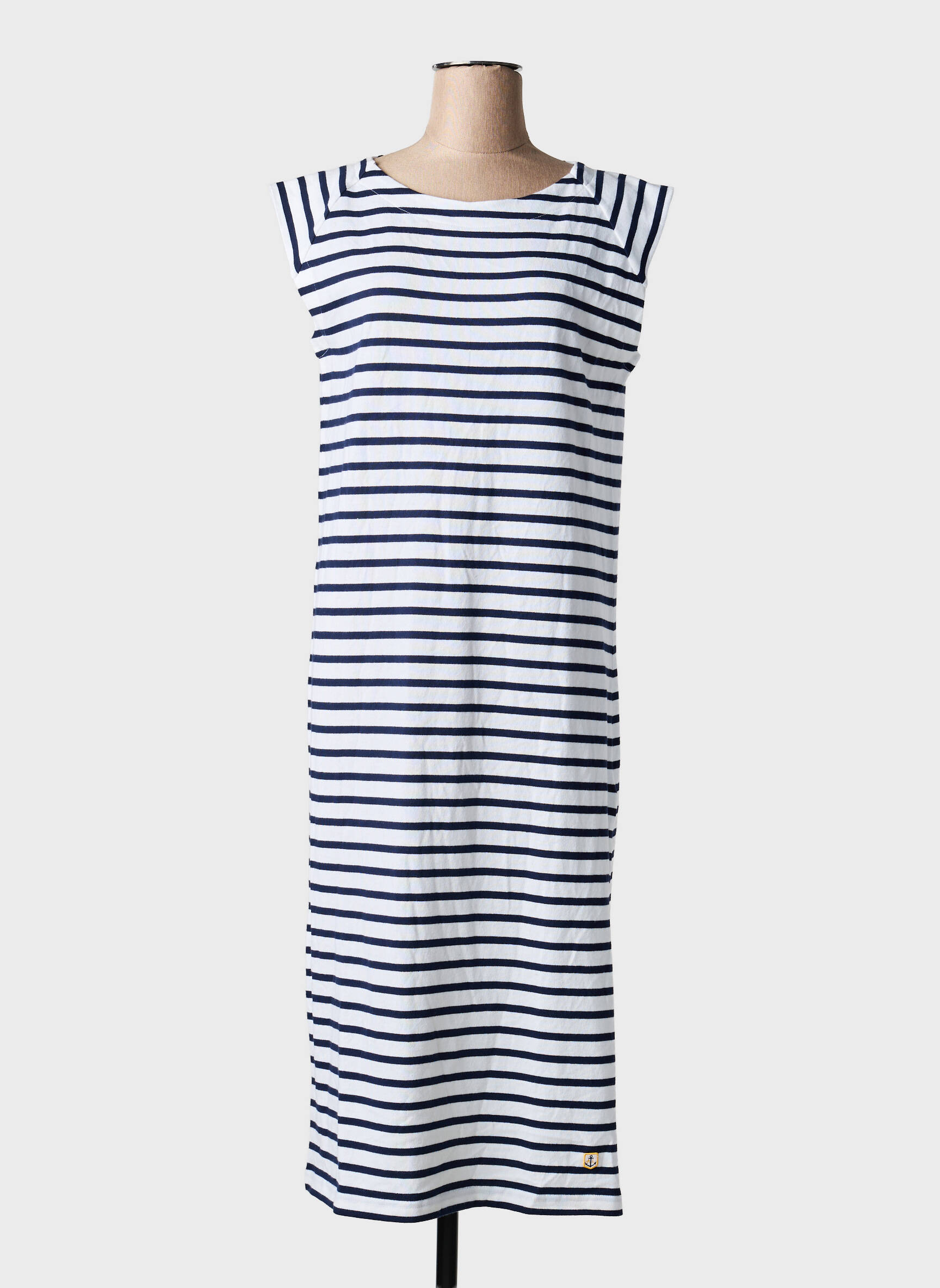 Rochie lungă mâneci scurte mâneci scurte albastru ARMOR LUX femeie