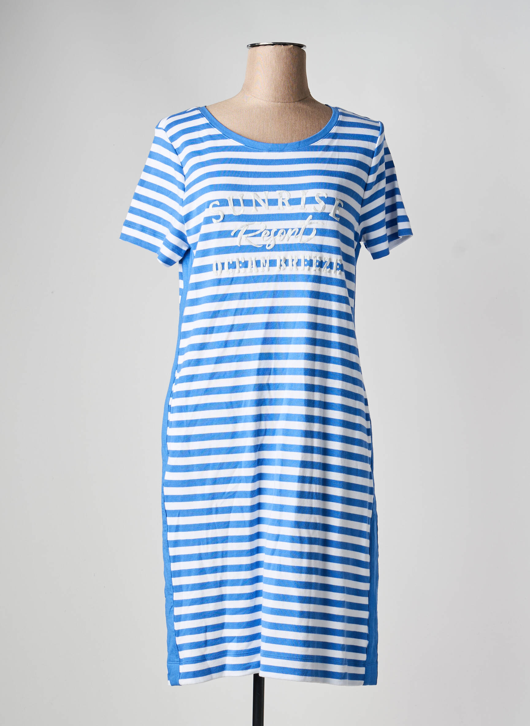 Rochie midi mâneci scurte mâneci scurte albastru OLSEN femeie