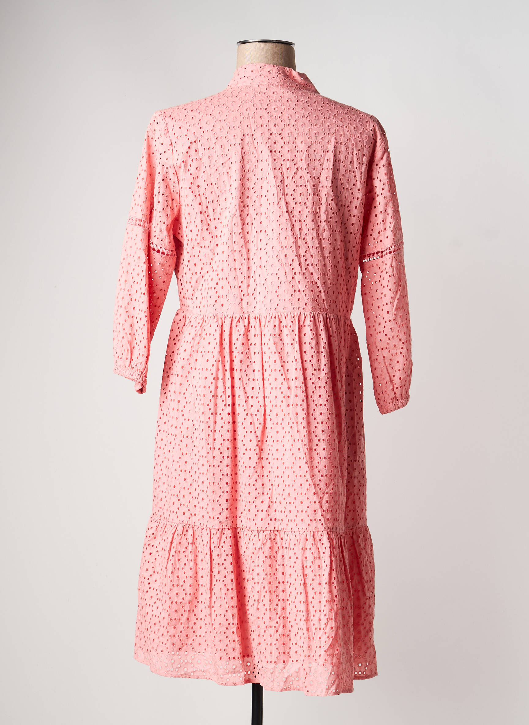 Rochie midi mâneci 3/4 mâneci 3/4 roz OLSEN femeie