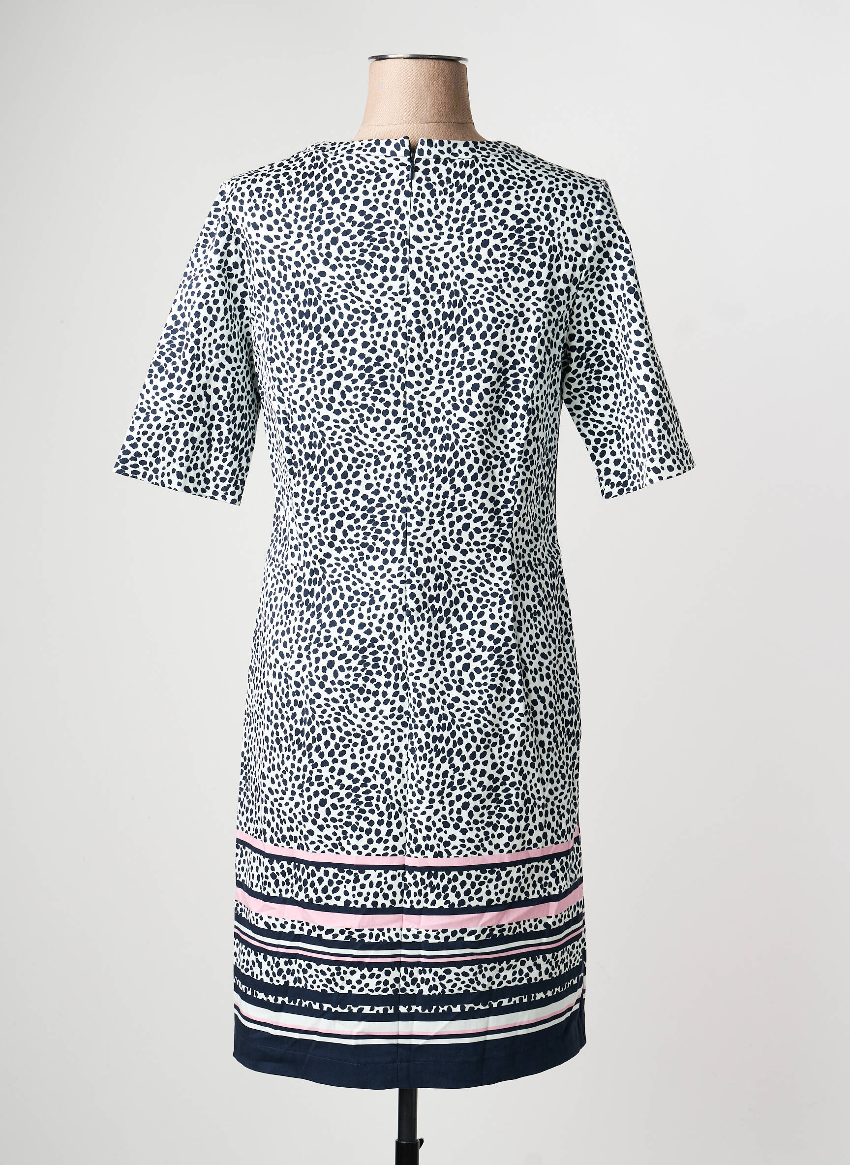 Rochie midi croială fluidă mâneci 3/4 albastru FRANK WALDER femeie