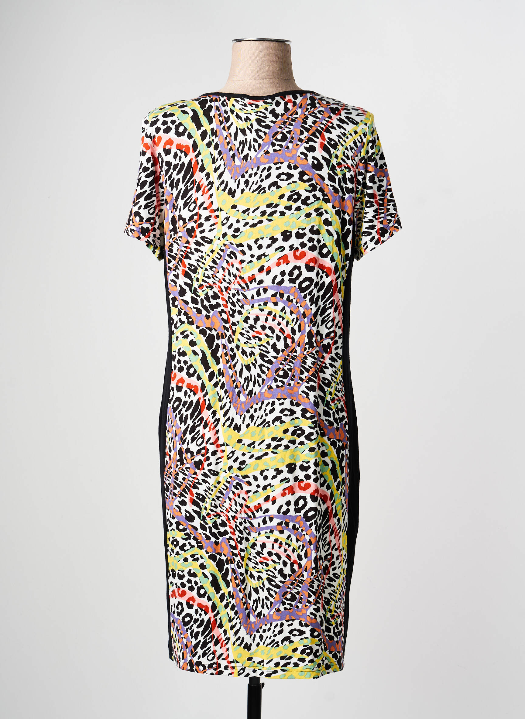 Rochie midi mâneci scurte mâneci scurte negru GUY DUBOUIS femeie