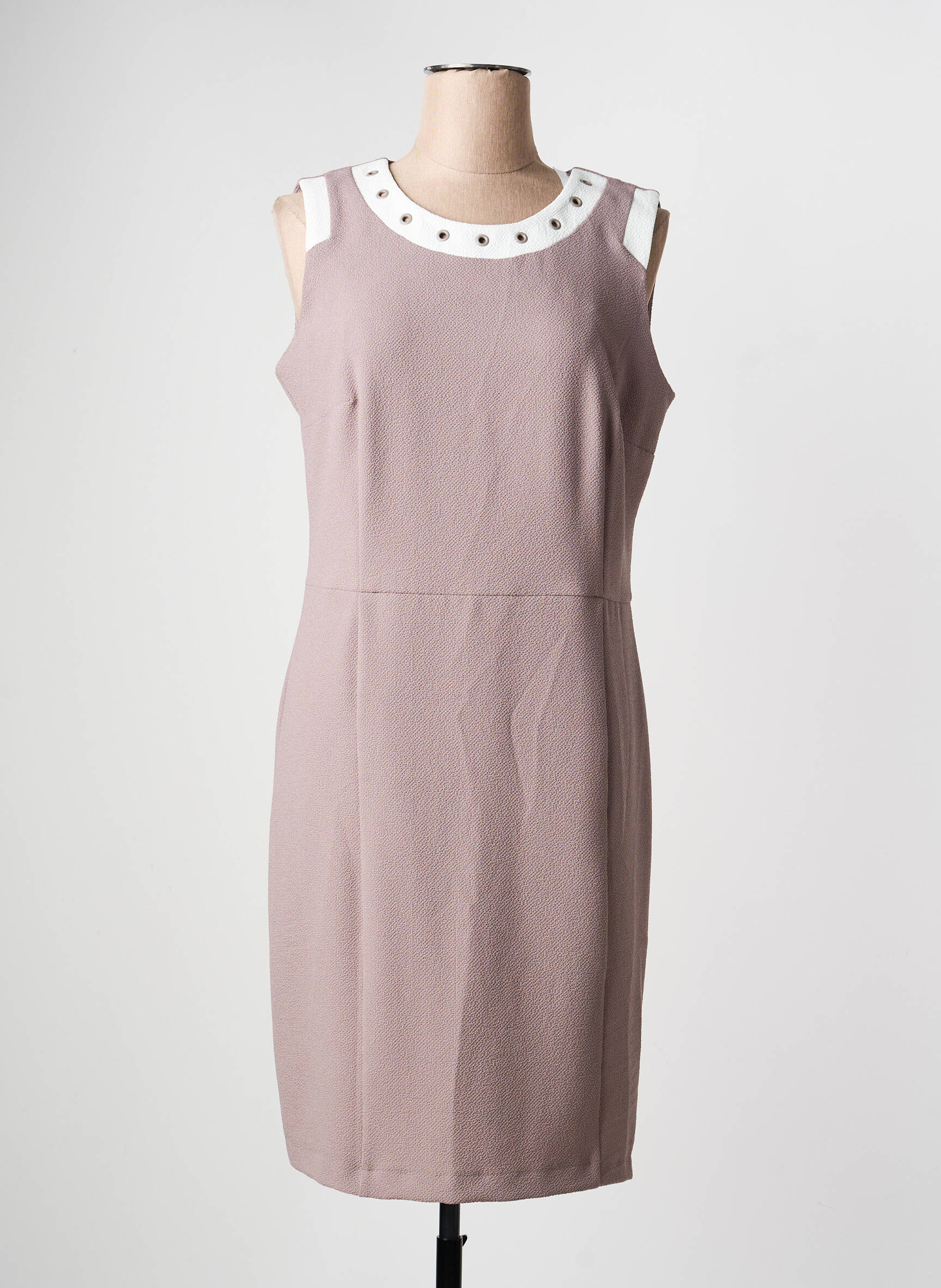 Rochie midi fără mâneci fără mâneci maro CHRISTINE LAURE femeie