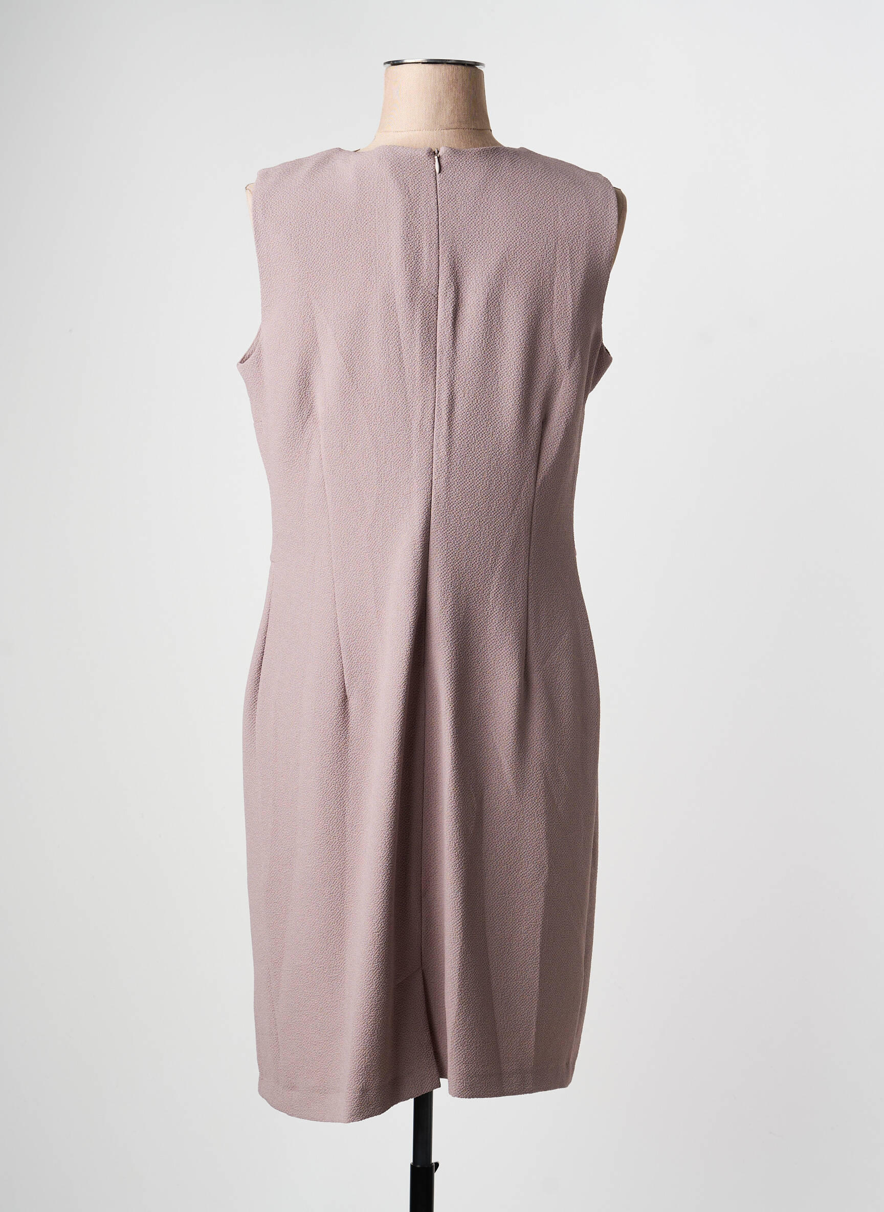 Rochie midi fără mâneci fără mâneci maro CHRISTINE LAURE femeie