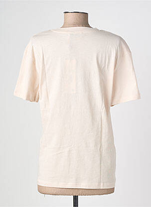 Tricou croială cambrată mâneci scurte bej LE TEMPS DES CERISES fată