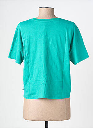 Tricou croială cambrată mâneci scurte verde LE TEMPS DES CERISES fată