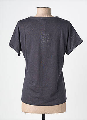 Tricou serigrafie mâneci scurte gri GARCIA femeie