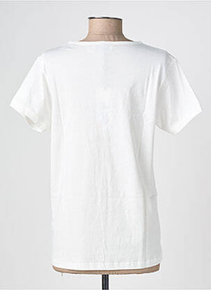 Tricou croială cambrată mâneci scurte alb LE TEMPS DES CERISES fată