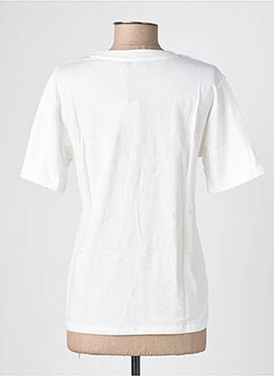 Tricou elasticitate mâneci scurte alb GEISHA femeie