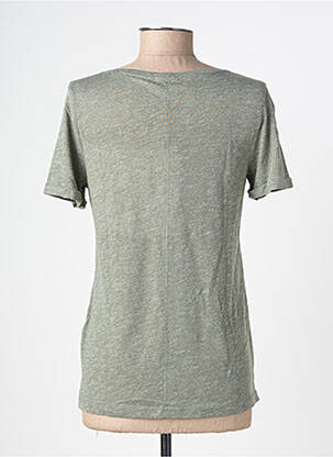 Tricou serigrafie cu strasuri mâneci scurte verde STREET ONE femeie