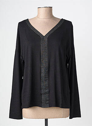 Top elasticitate mâneci lungi negru STREET ONE femeie