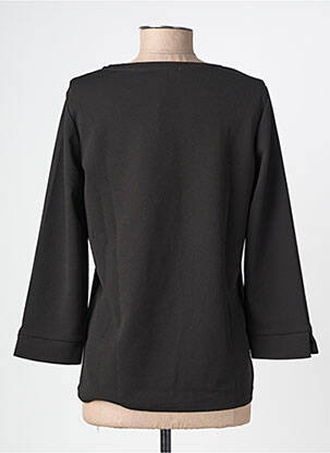 Top țesătură crep mâneci lungi negru GARCIA femeie
