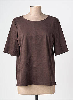 Tricou elasticitate mâneci scurte maro STREET ONE femeie