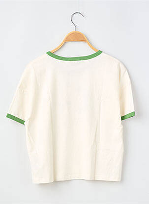 Tricou elasticitate mâneci scurte verde LE TEMPS DES CERISES fată