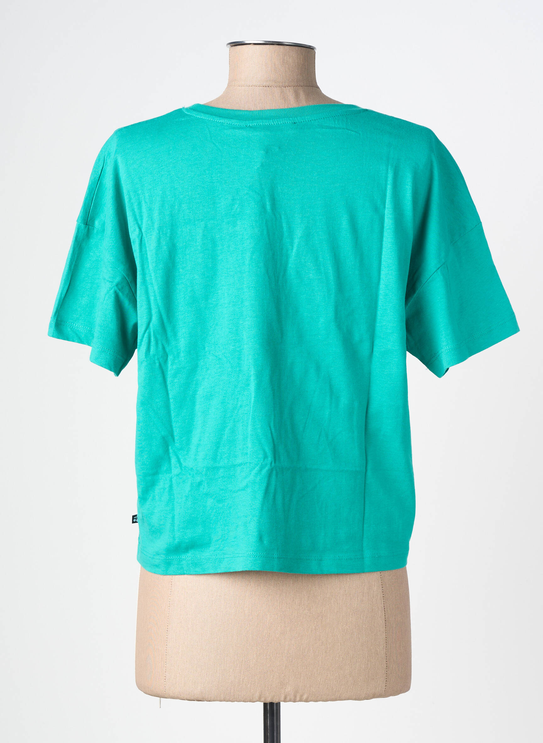 Tricou croială cambrată mâneci scurte verde LE TEMPS DES CERISES fată
