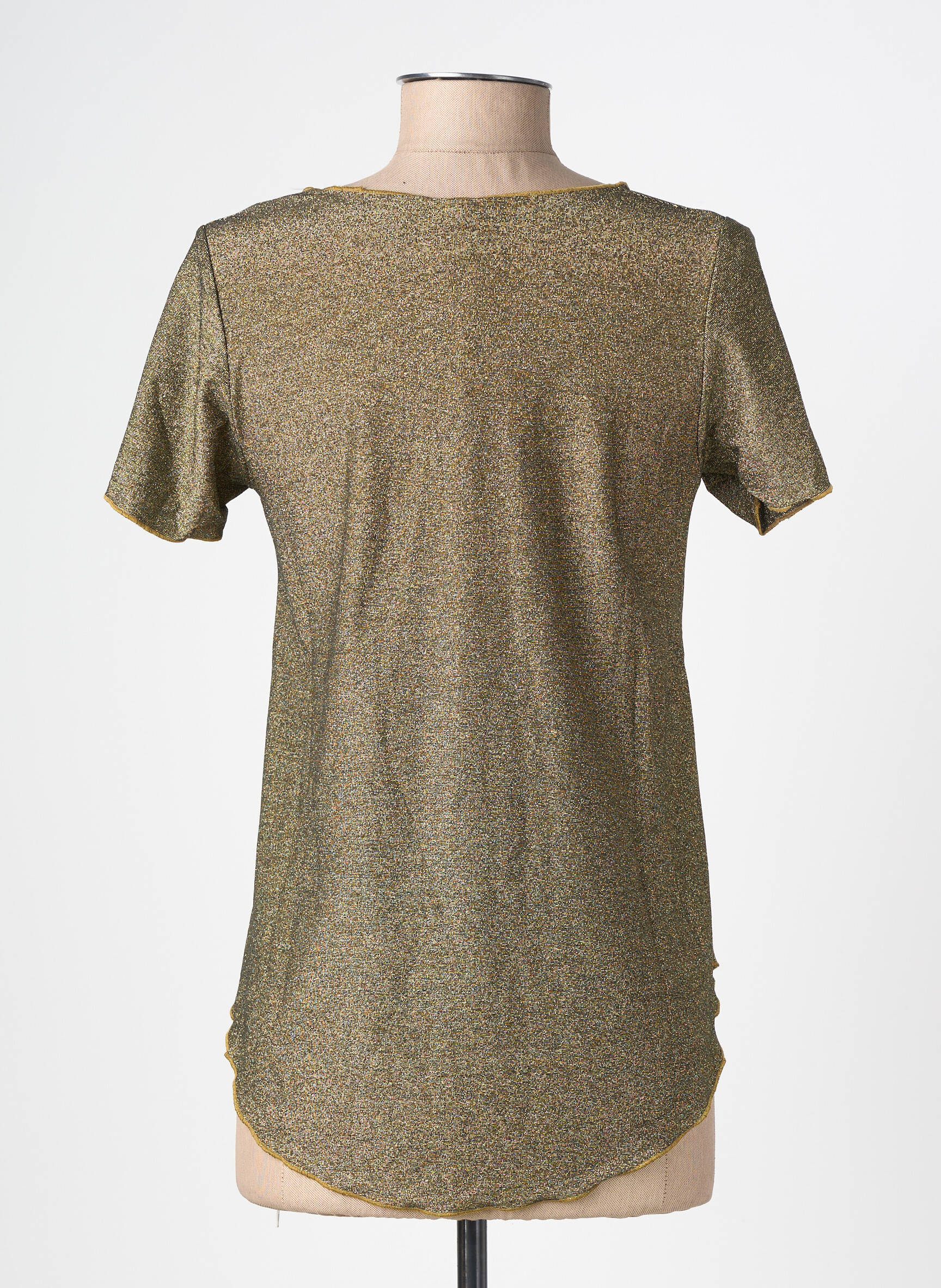 Tricou elasticitate mâneci scurte auriu MINDELO BAY femeie