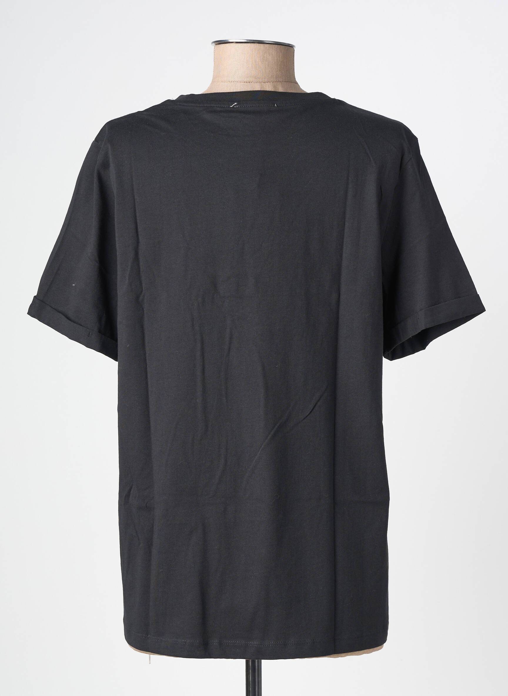 Tricou serigrafie mâneci scurte negru GARCIA femeie