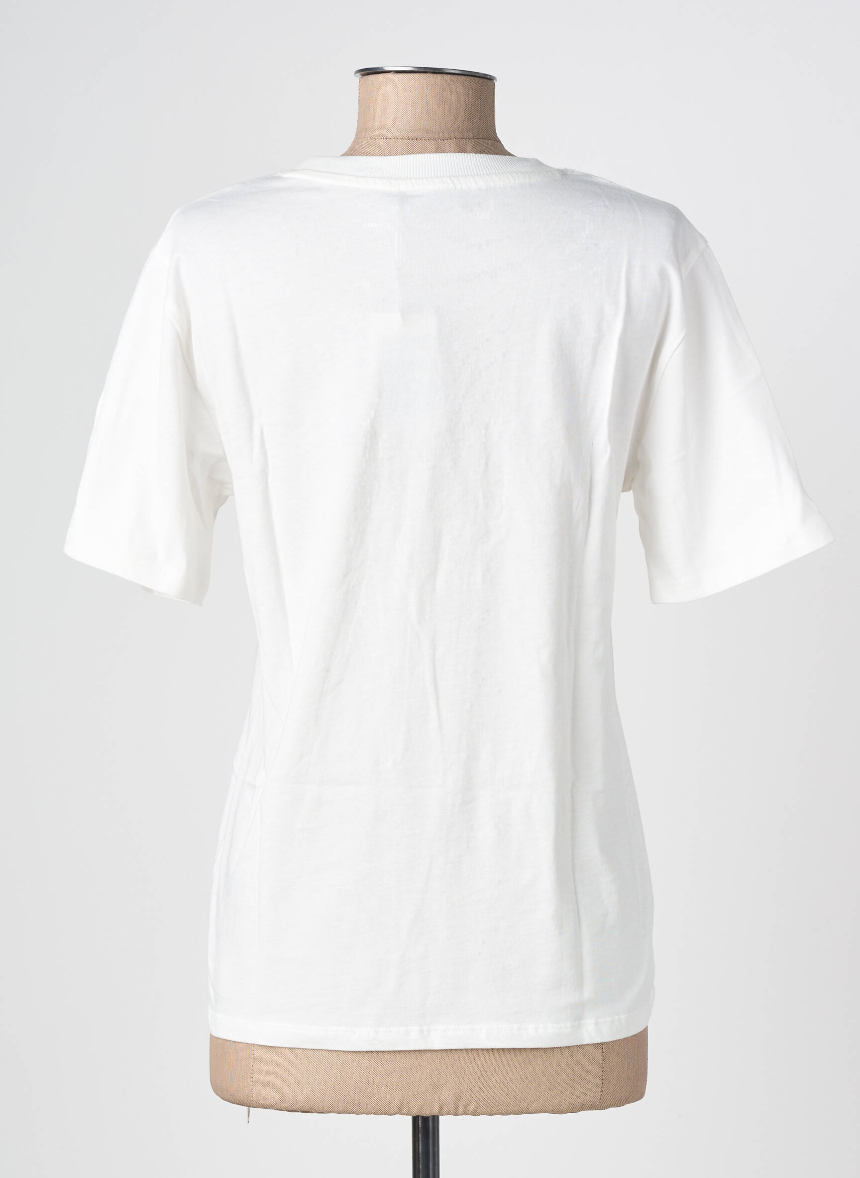 Tricou elasticitate mâneci scurte alb GEISHA femeie